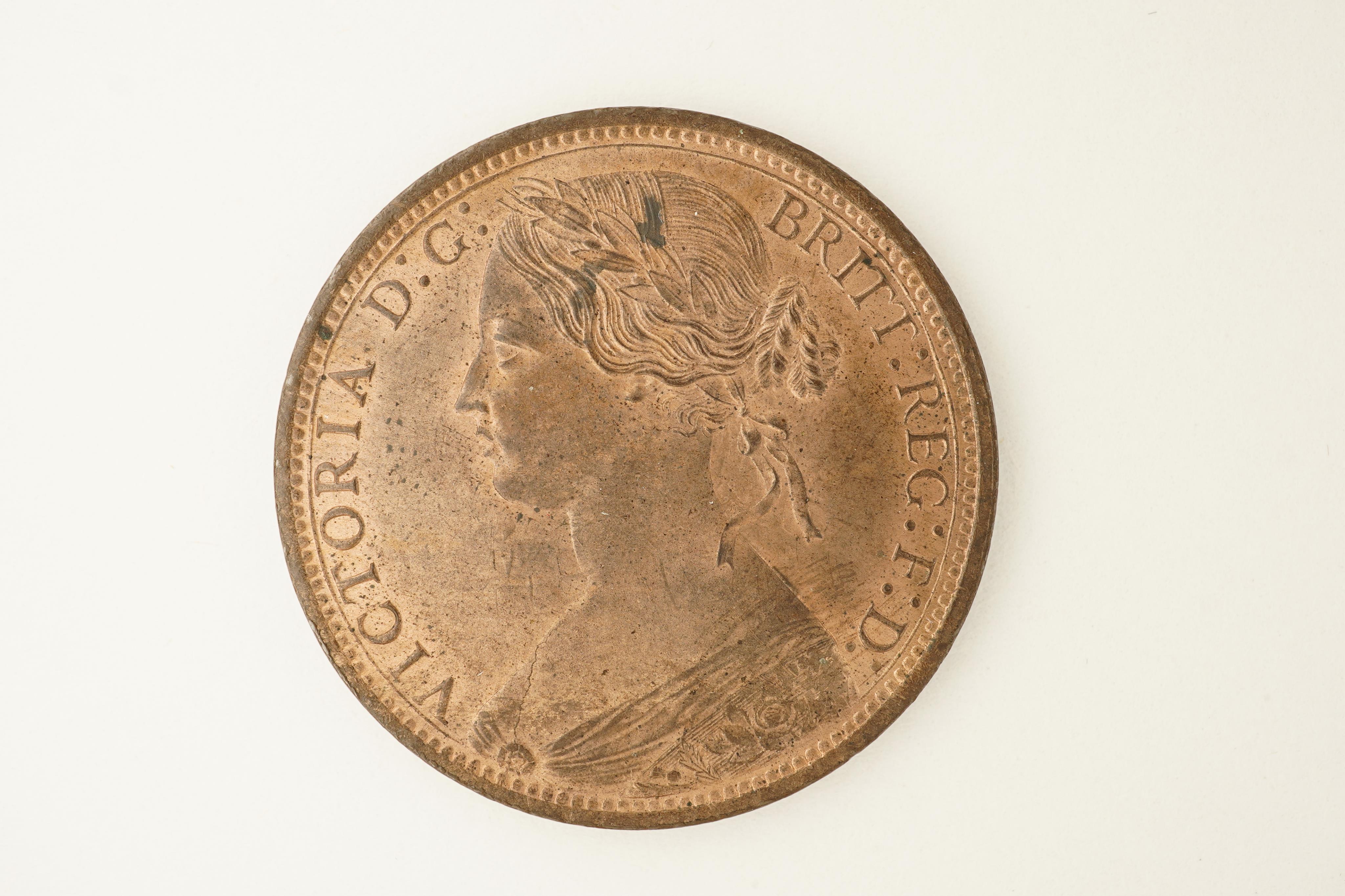 British coins, Victoria, bronze penny 1868, Fr. 56, Gouby dies J/g, EF, lustrous